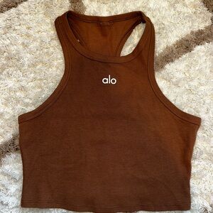 ALO Yoga Chocolate Brown Tank Top